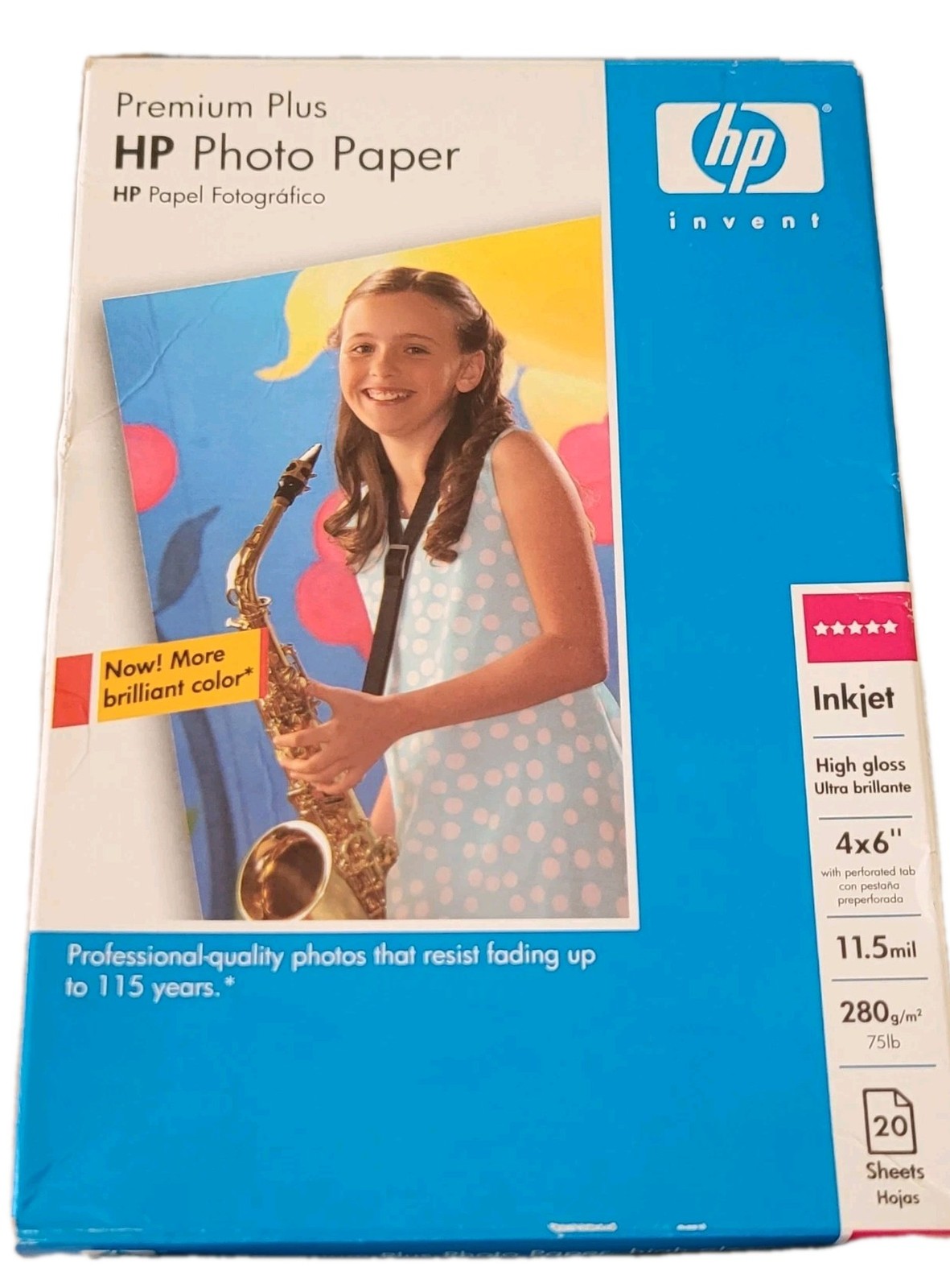 HP Invent Premium Plus HP Photo Paper 20 Sheets New Open Box