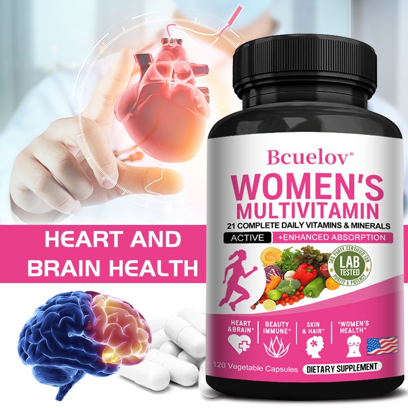Women's Multivitamin 120 Capsules Increase Energy Metabolism Antioxidant Immune