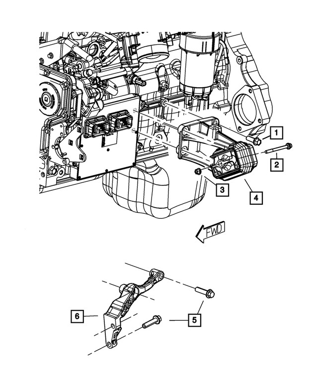 Genuine Mopar Engine Mount Bracket Left Side 68137446AA