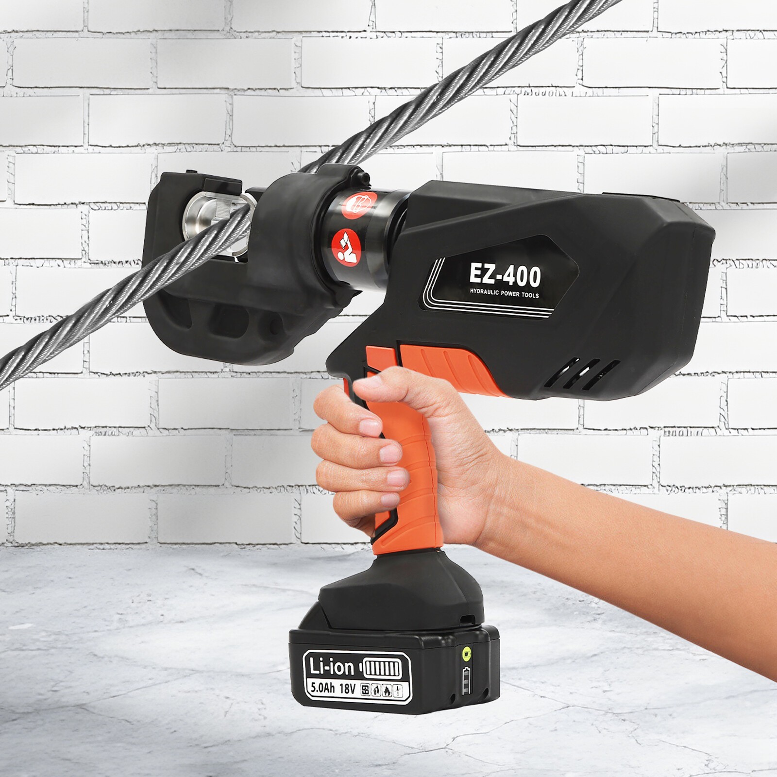 Electric Hydraulic Plier Rechargeable Battery Powered Crimping Tool 16 - 400mm2