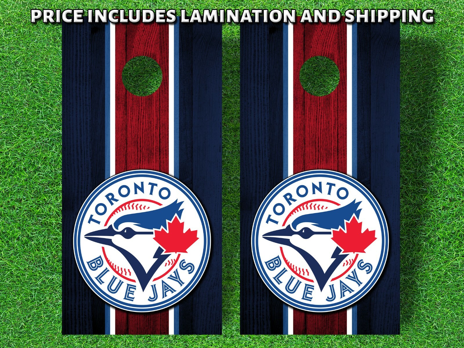 Blue Jays Cornhole Board Skin Wrap Decal SET - Laminated - 3M 