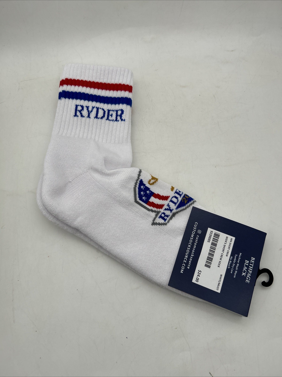2025 Ryder Cup White Socks Bethpage Black - New