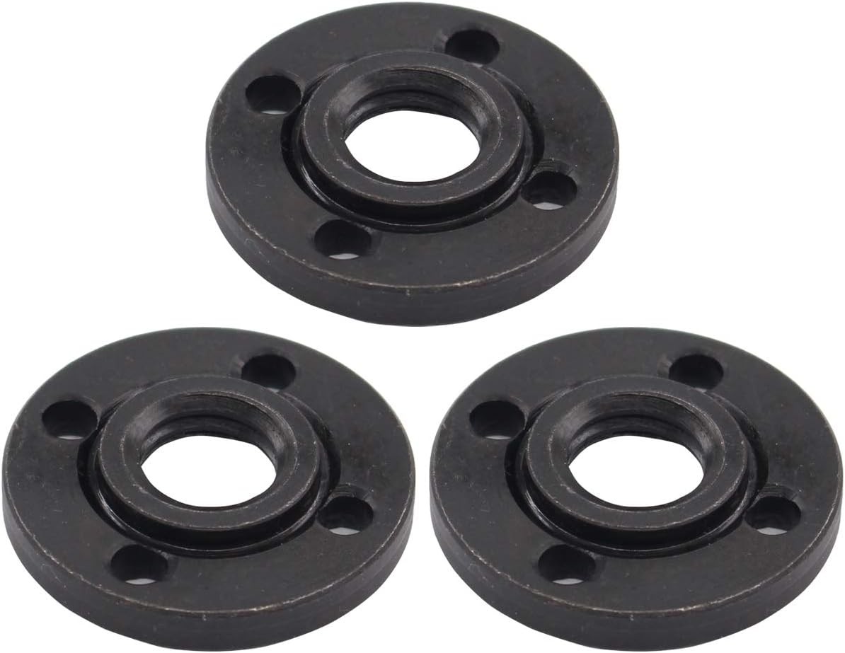 ApplianPar Pack of 3 Angle Grinder Metal Outer Flange Lock Nut 5/8-11 Black