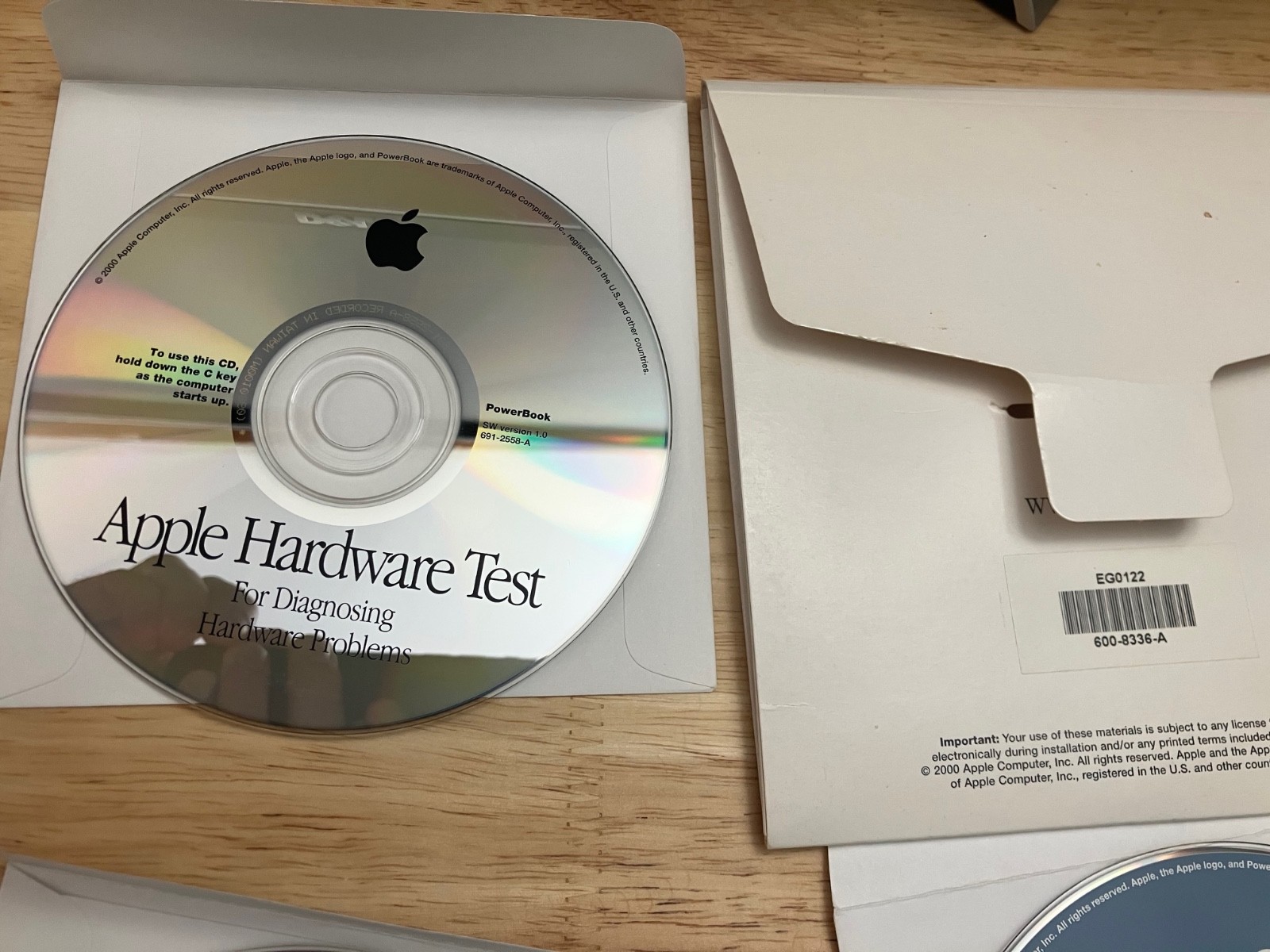 Apple PowerBook Mac OS 9.0.4 Software Install / Restore / Hardware Test Discs