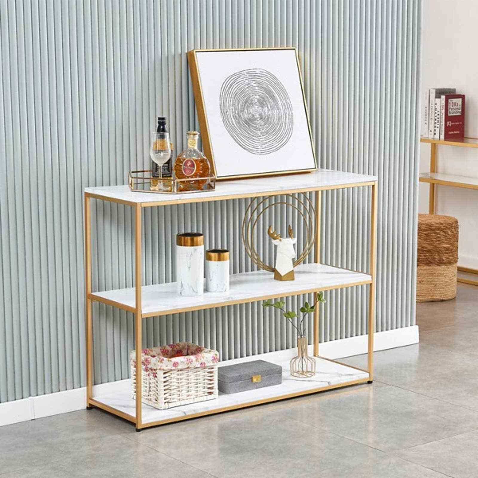 Brand New Console Table with 3 Shelves