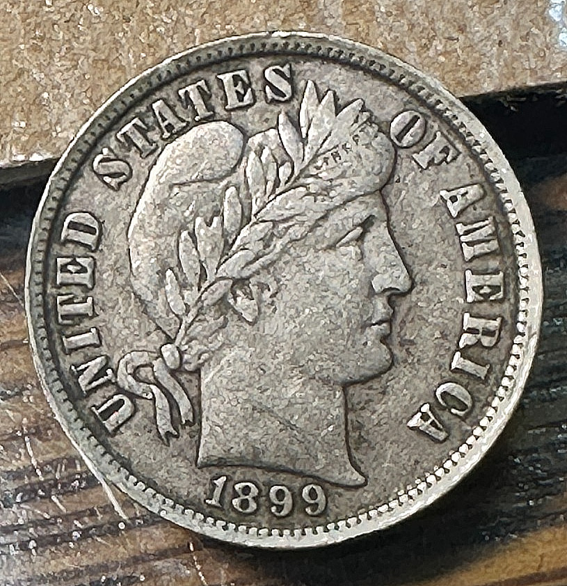 1899 Barber Dime Nice Original XF CHRC