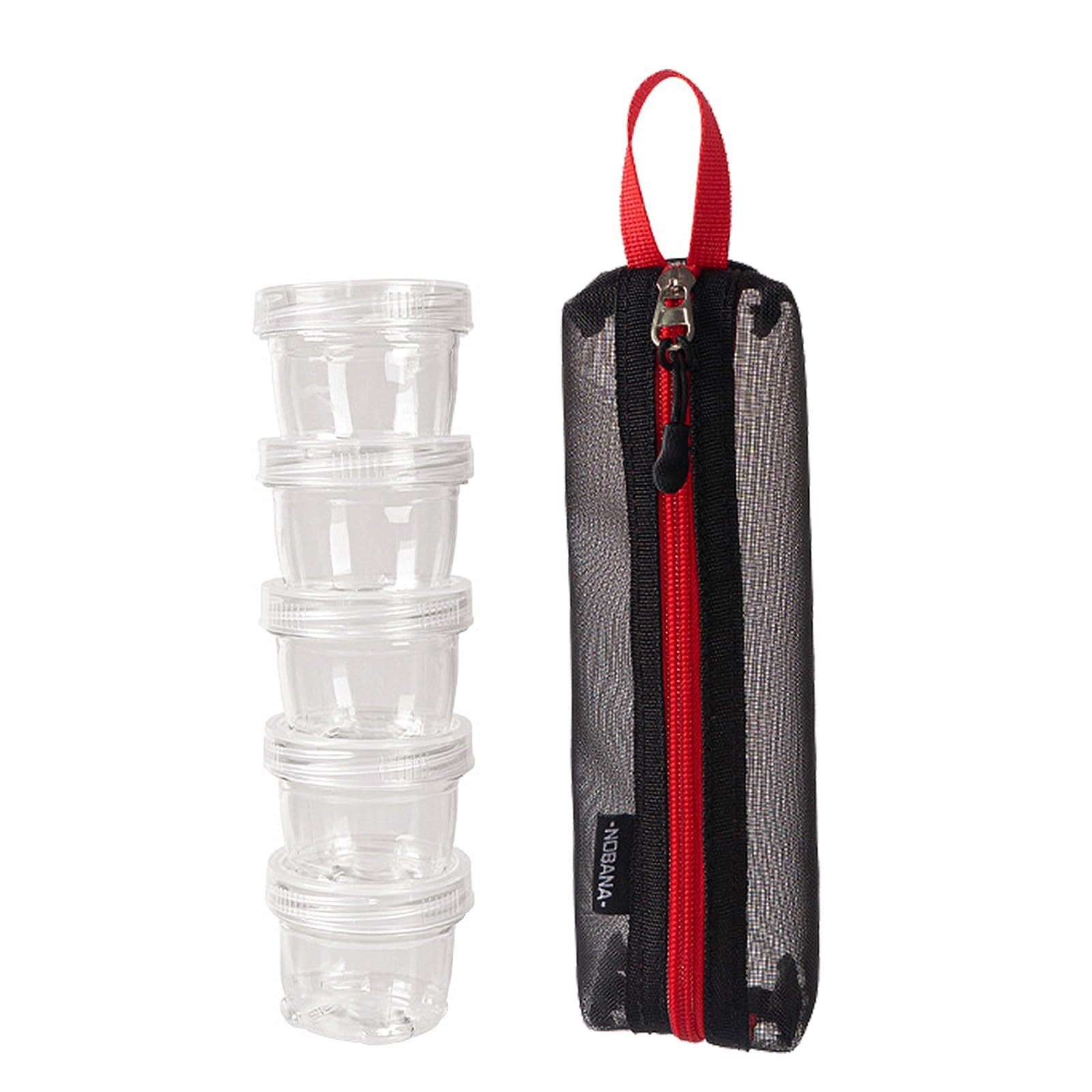 Muloo Camping Spice Kits, Travel Spice Container Bag with 5 Clear Seasoning B...