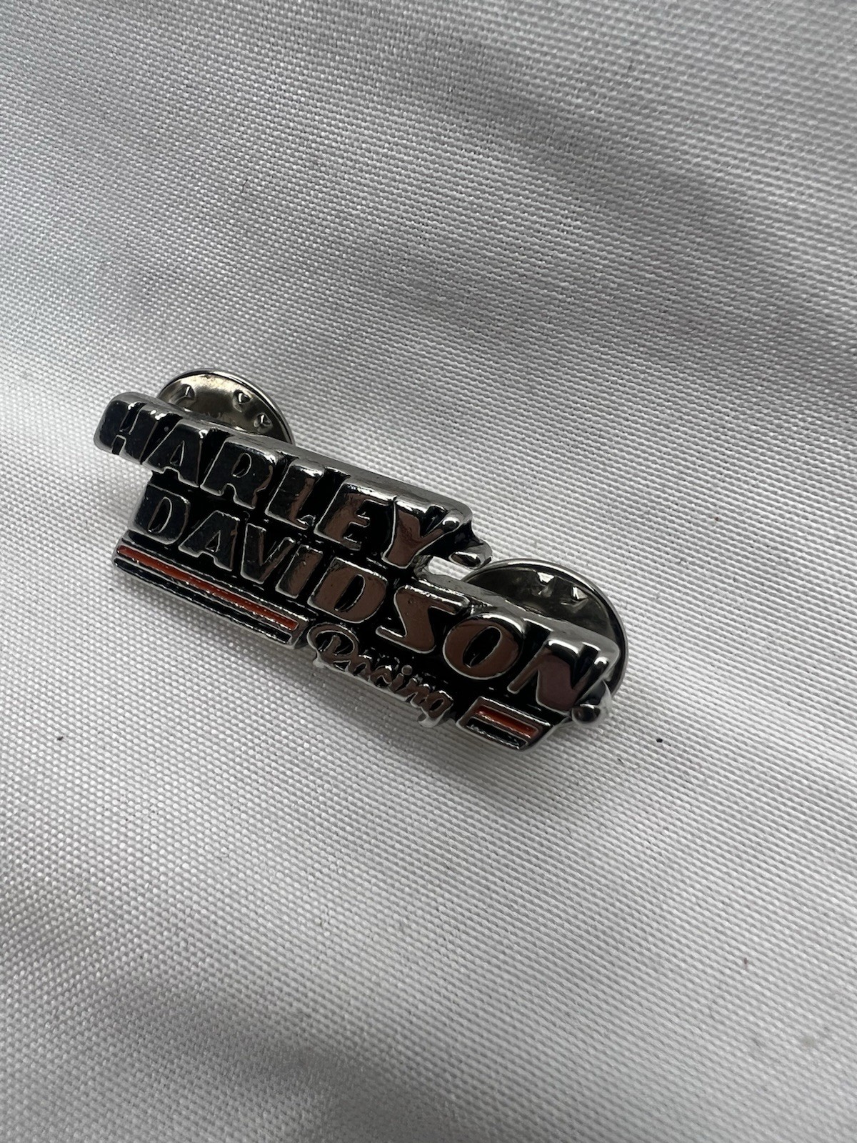 Harley Davidson Racing Insignia Crest Mini Badge Hat Pin Original Stamp USA