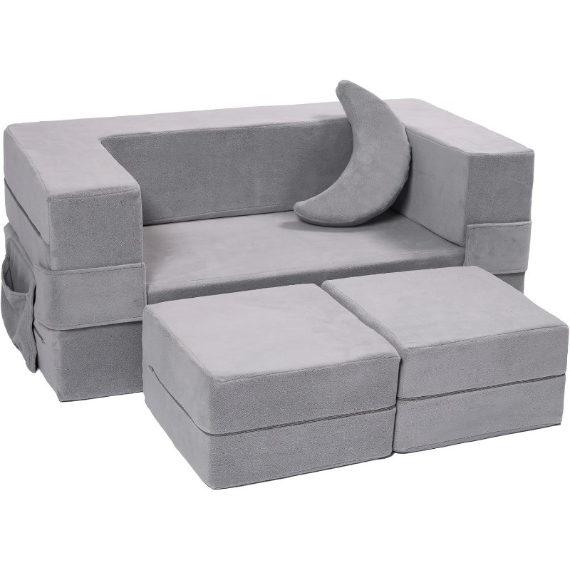 Kids Sofa,Toddler Couch Foam Armchair for Kids, Children Convertible Plush Sofa