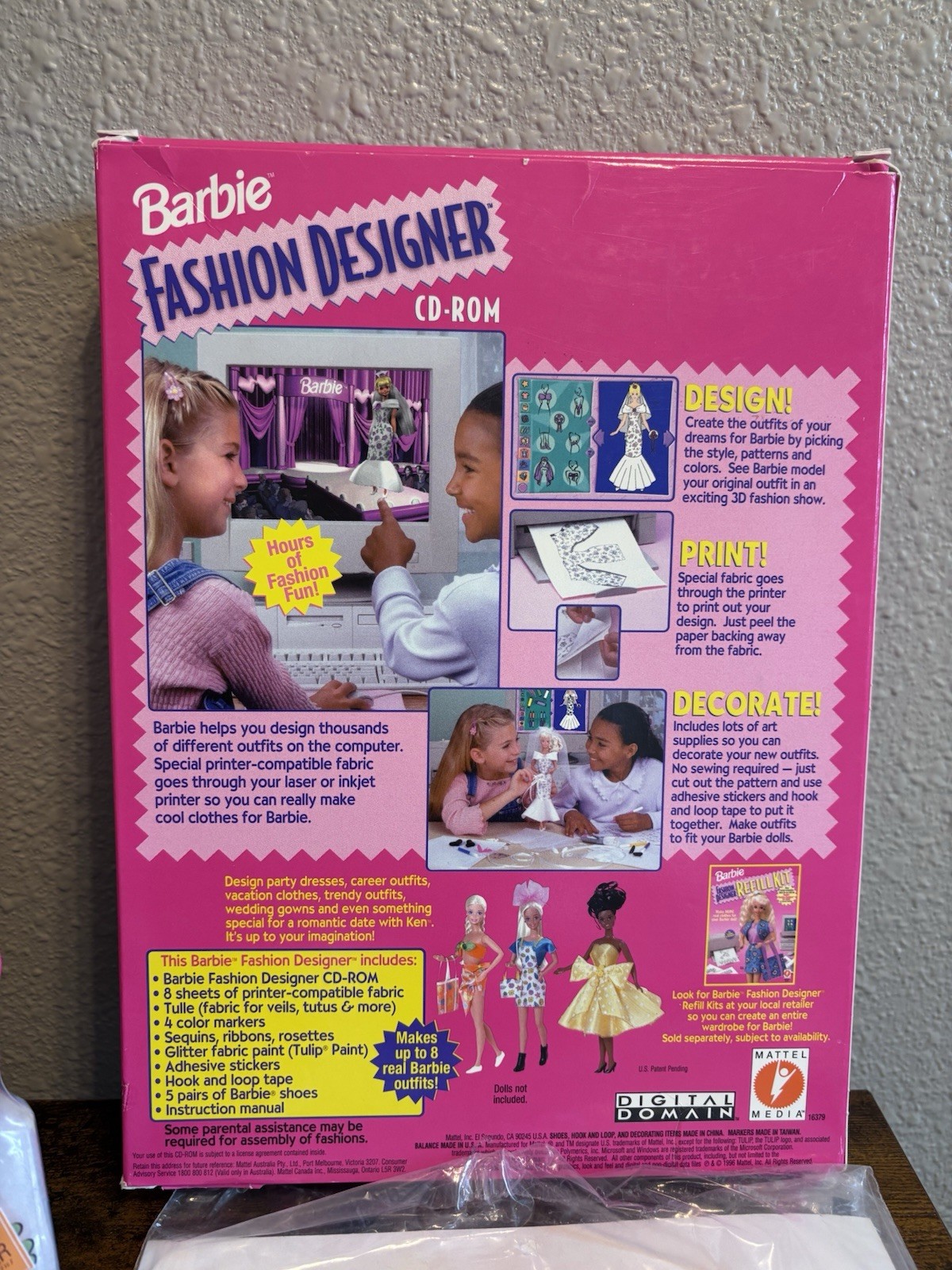 Barbie Fashion Designer CD-ROM + Refill Kit for Windows/Mac UNTESTED