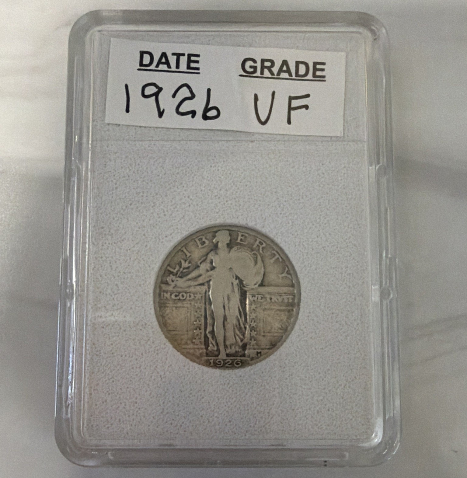1926 Standing Liberty Quarter 25C VF Business Strike Philadelphia KM#164