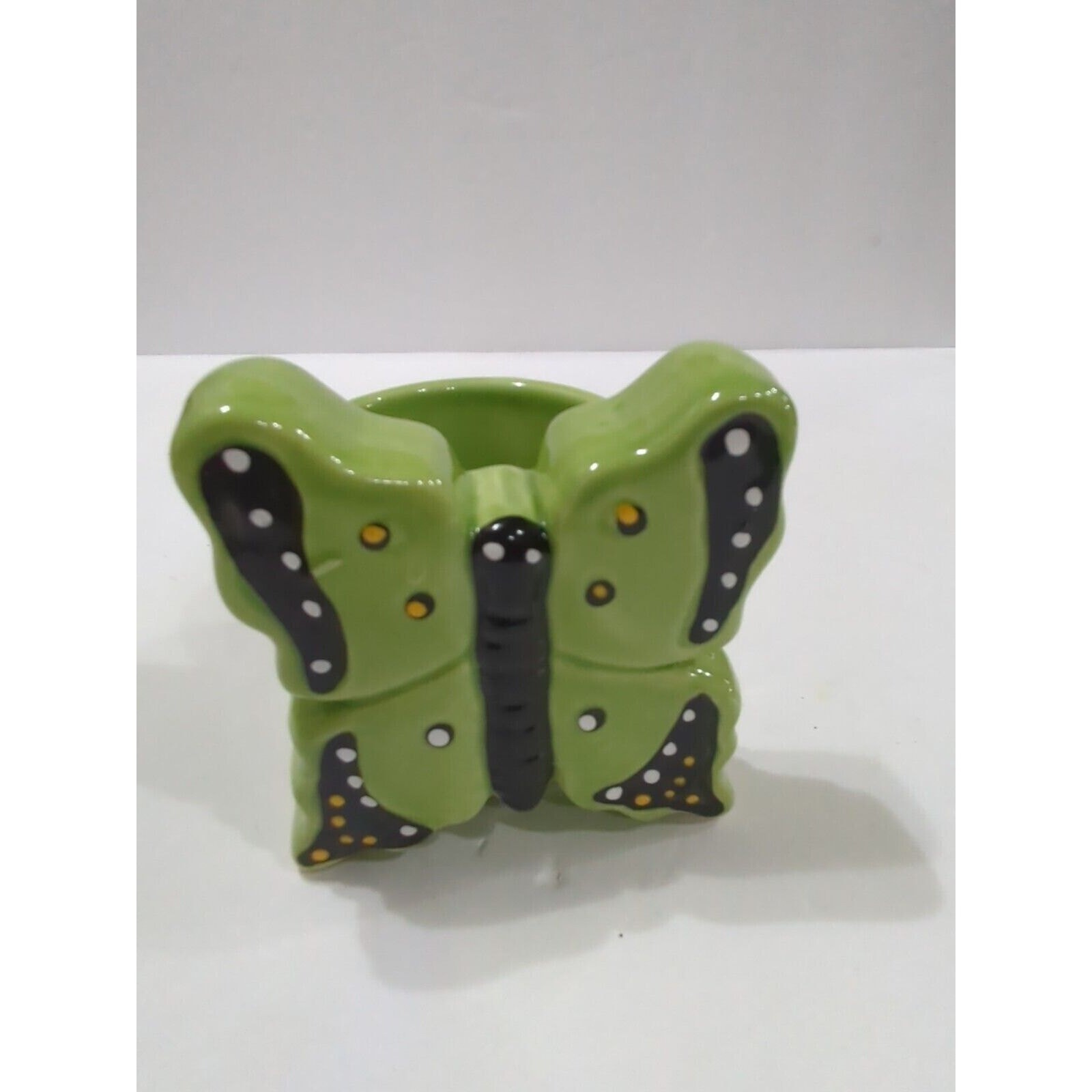 Green Butterfly Succulent Ceramic Herb Flower Planter Vase