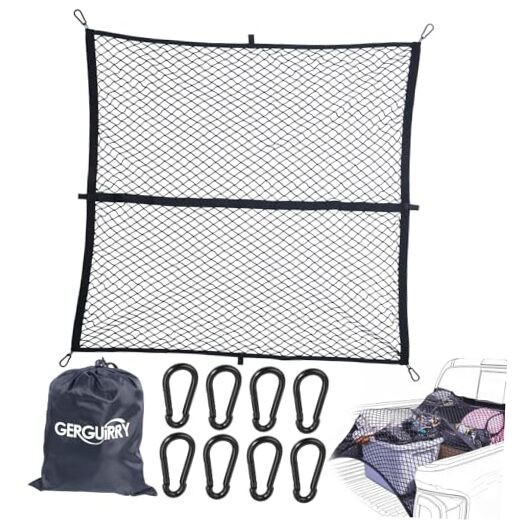Cargo Net for Pickup Truck Bed, Heavy Duty Storage Net with 8 Rust-Resistant