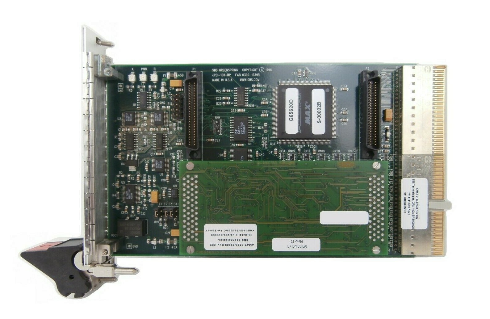 SBS cPCI-100-BP Single IndustryPack Carrier PCB Card AMAT 0190-07848 Working