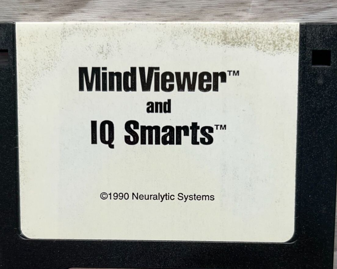 MindViewer and IQ Smarts Floppy Disk Neuralytic Systems Software 1990 Vintage