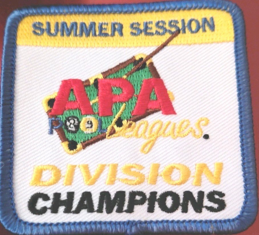 🔥⚡️ APA SUMMER DIVISION CHAMPIONS 🏆 PATCH PATCHES AMERICAN POOLPLAYERS