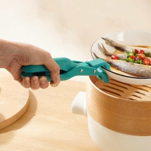 Anti Scalding Clip Multi Functional Pan Dish Clip green