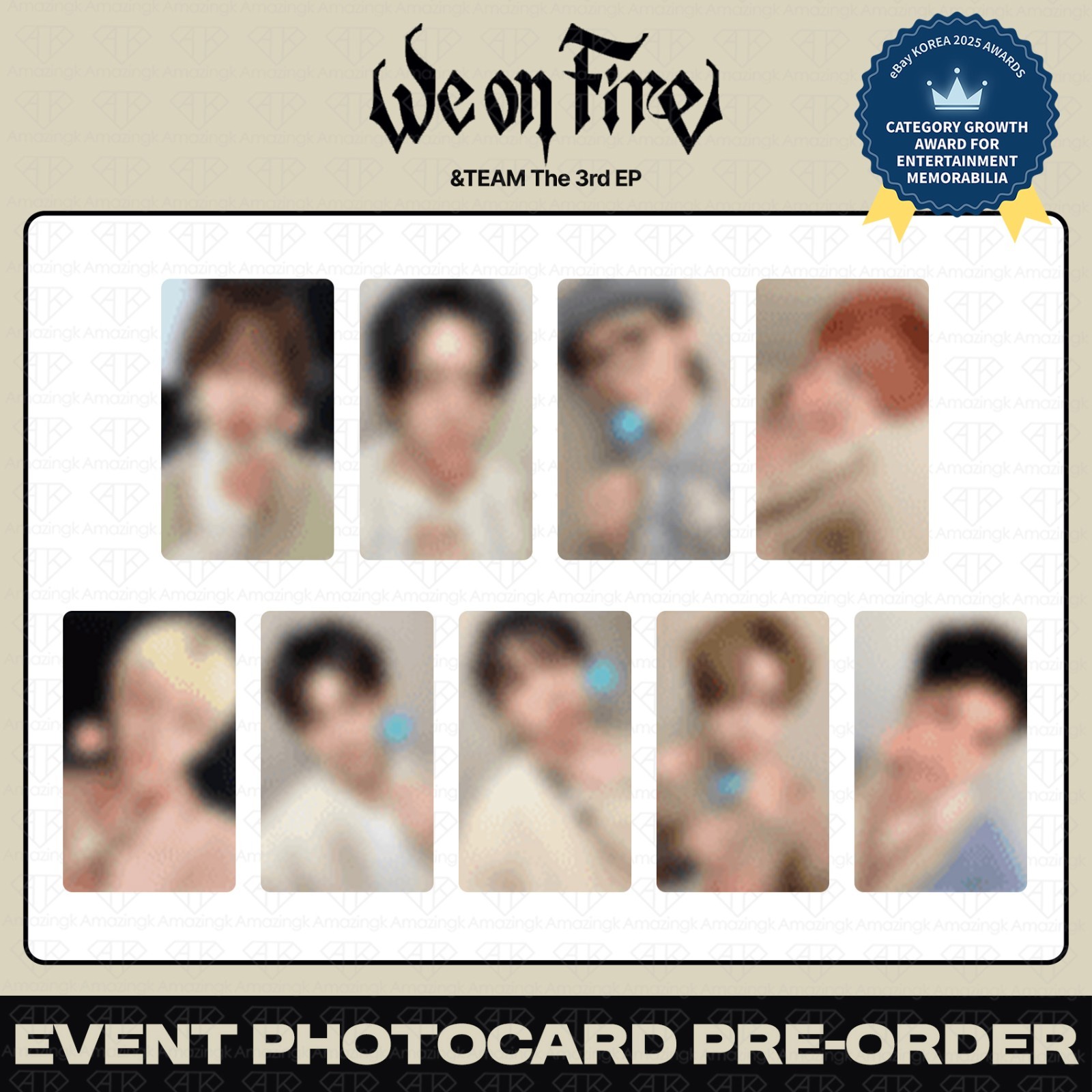 [PreSale] &TEAM 3rd EP Album We on Fire Weverse EarlyBird Benefit Photocard