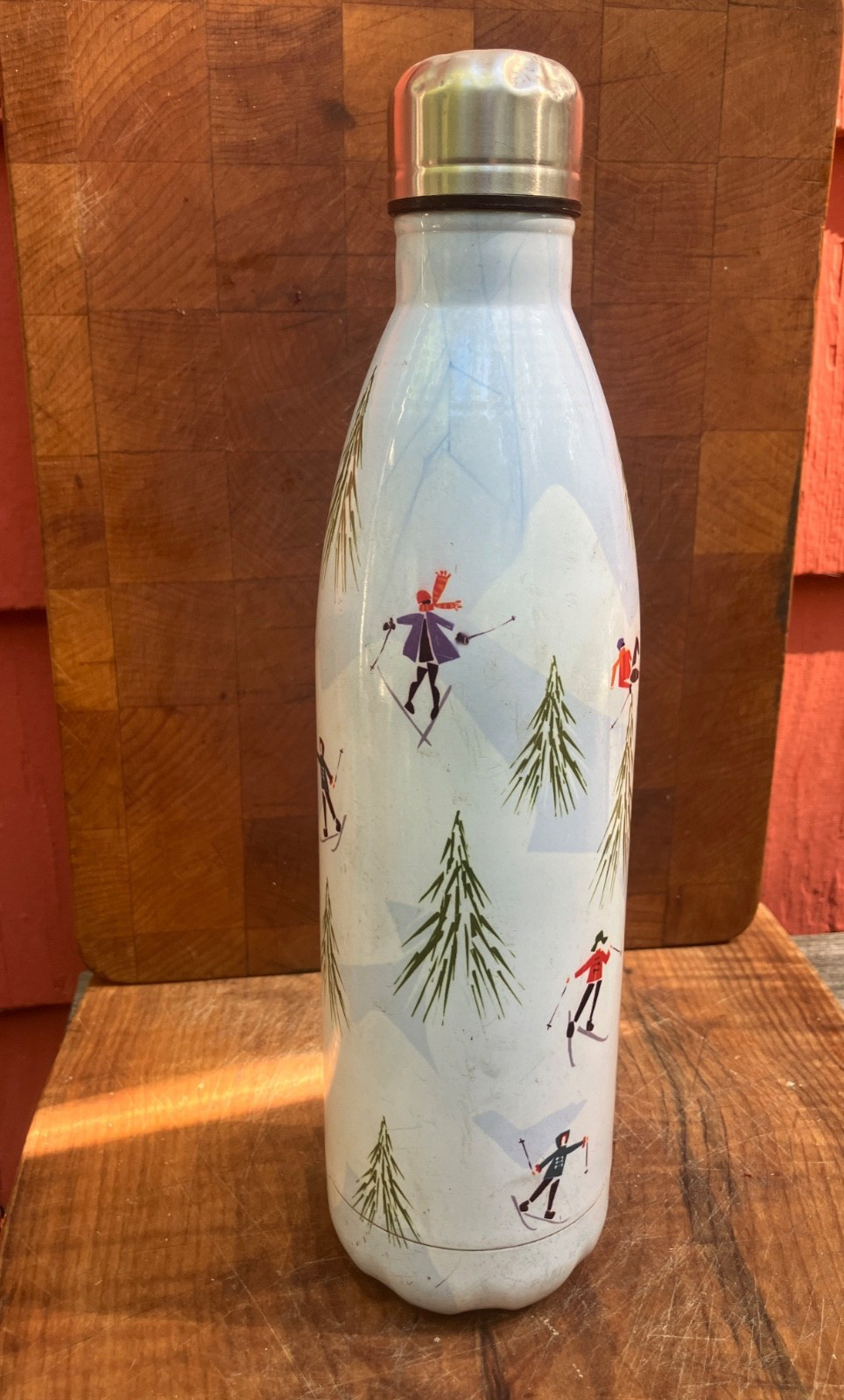 WATER BOTTLE Stainless Steel Winter Wonderland Sleek Design 750 ml,  12 in tall