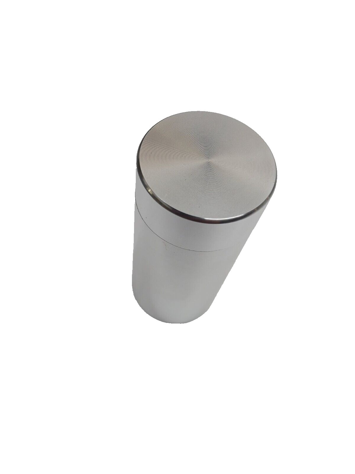 Portable Pill Case Bottle Storage Container Silver Color 2 7/8" Hts 70137 No box