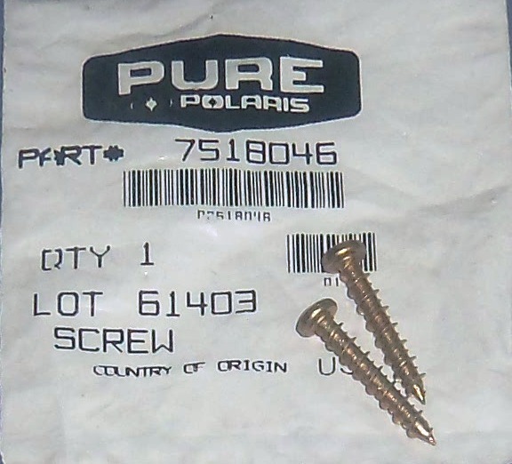POLARIS PURE OEM NOS SNOWMOBILE ATV PWC SCREW PACK OF TWO 	7518046