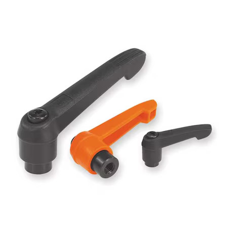 Kipp K0270.2A31 Adjustable Handle Size: 2 5/16-18, Plastic Black Ral 7021,