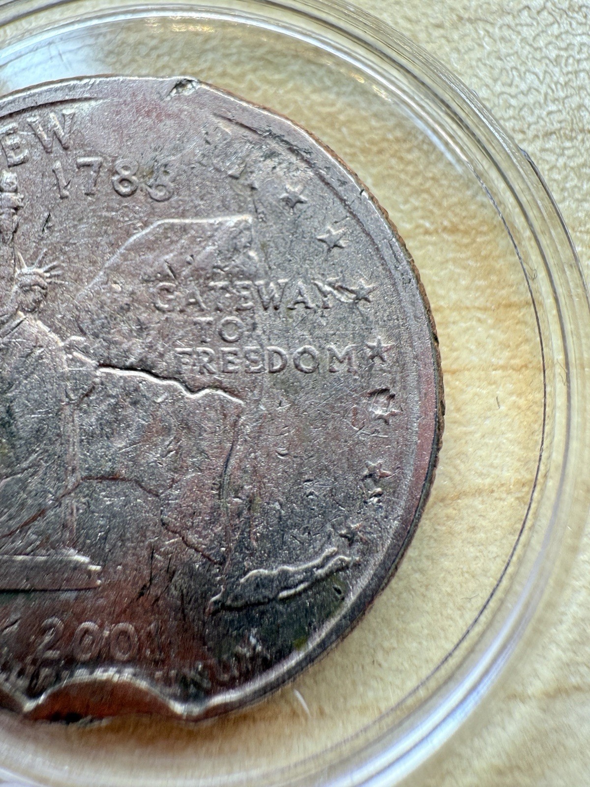 2001 New York Quarter With MAJOR Errors From Mint On Front And Back!!! RARE