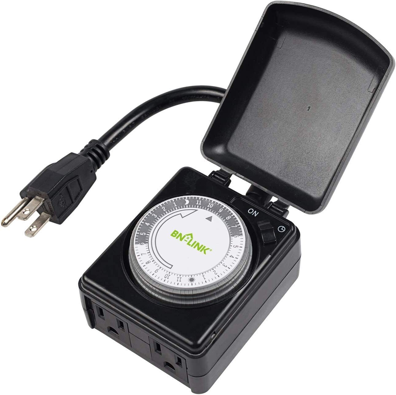 BN-LINK 7 Day Outdoor Heavy Duty Digital Programmable / Mechanical Outlet Timer