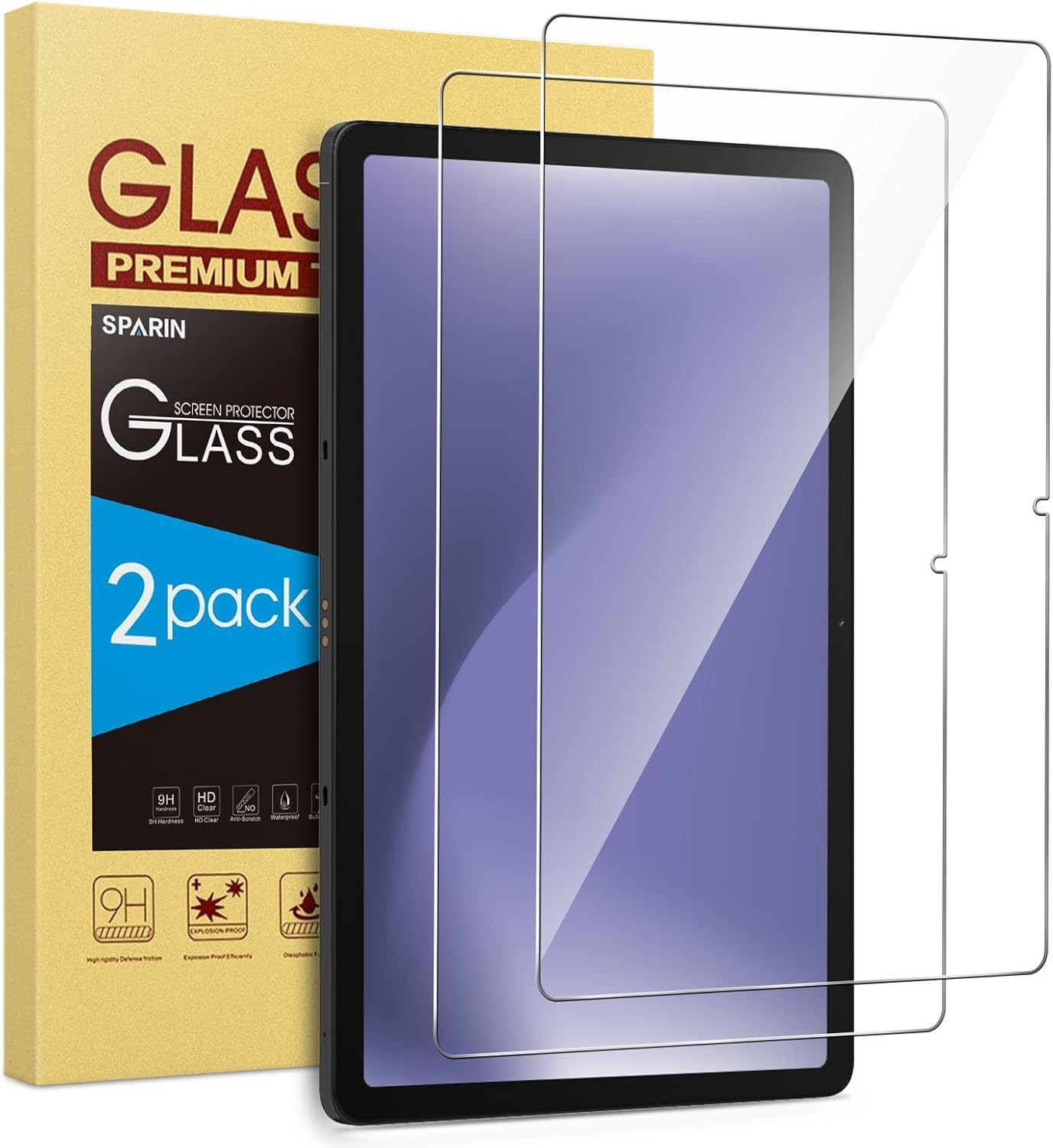 2 Pack Screen Protector for Samsung Galaxy Tab A9 plus 11 Inch 2023, Case Friend
