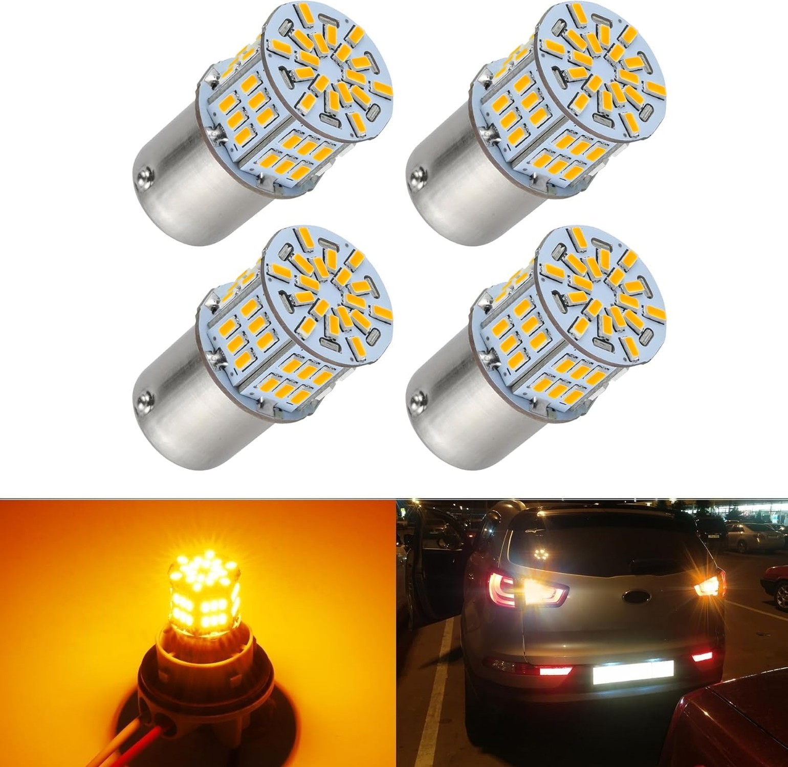 4PCS 1156 LED Bulb Back Up Reverse Light 12V Super Bright 1141 1003 BA15S LED...