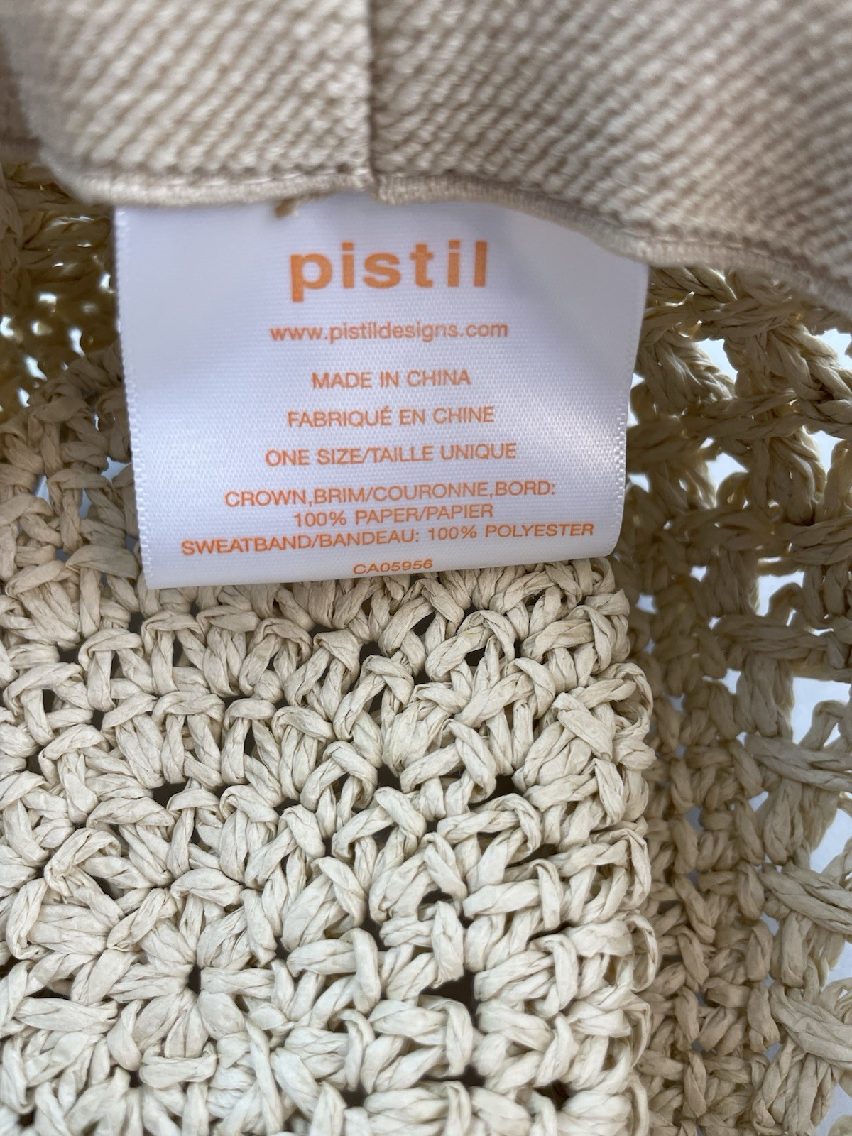 Pistil Kenzie Straw Hat Beach Outdoor Hat Women’s One Size $54 NWT