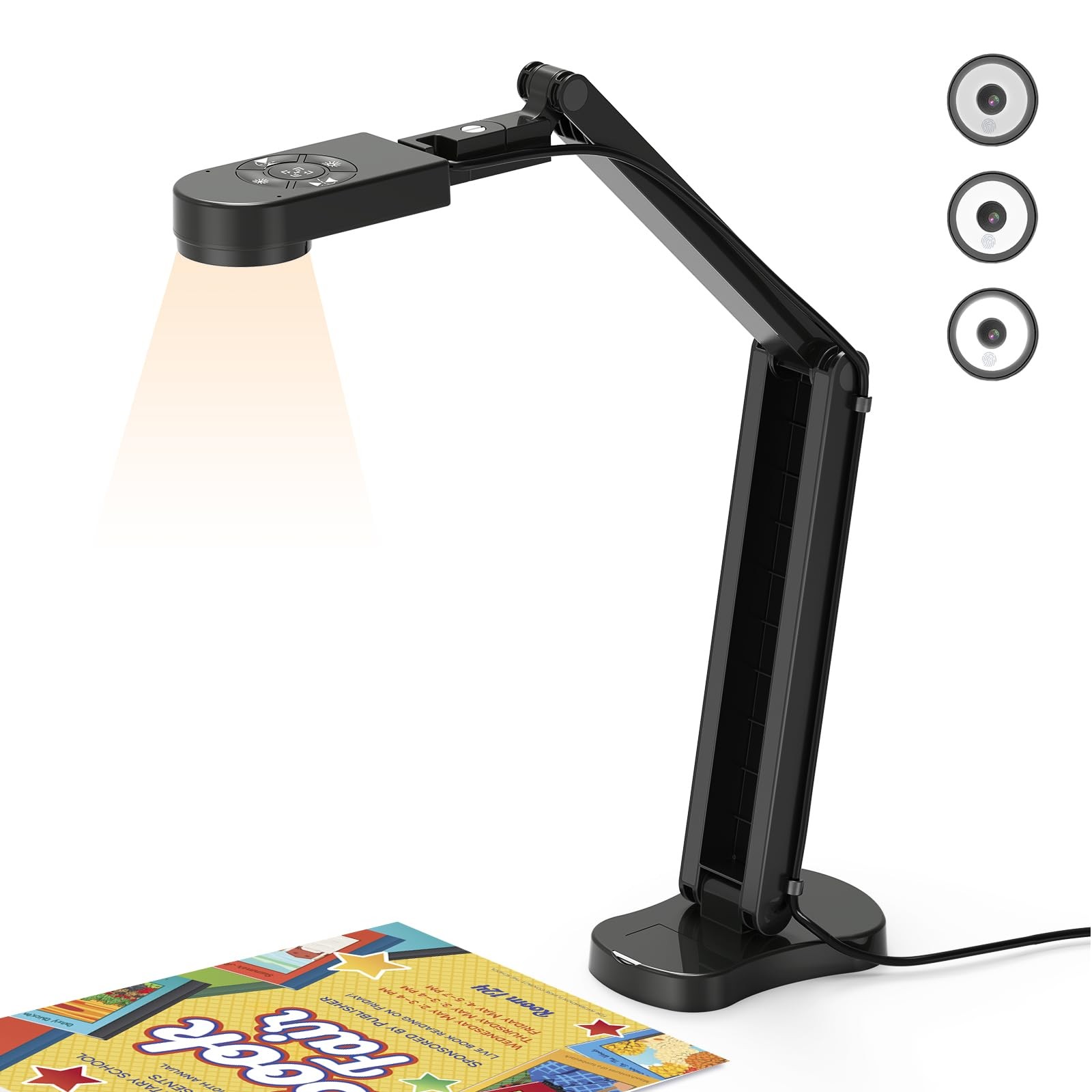 THUSTAR 8MP Document Camera & Webcam 4K with Dual Microphones, USB Visualiser A3