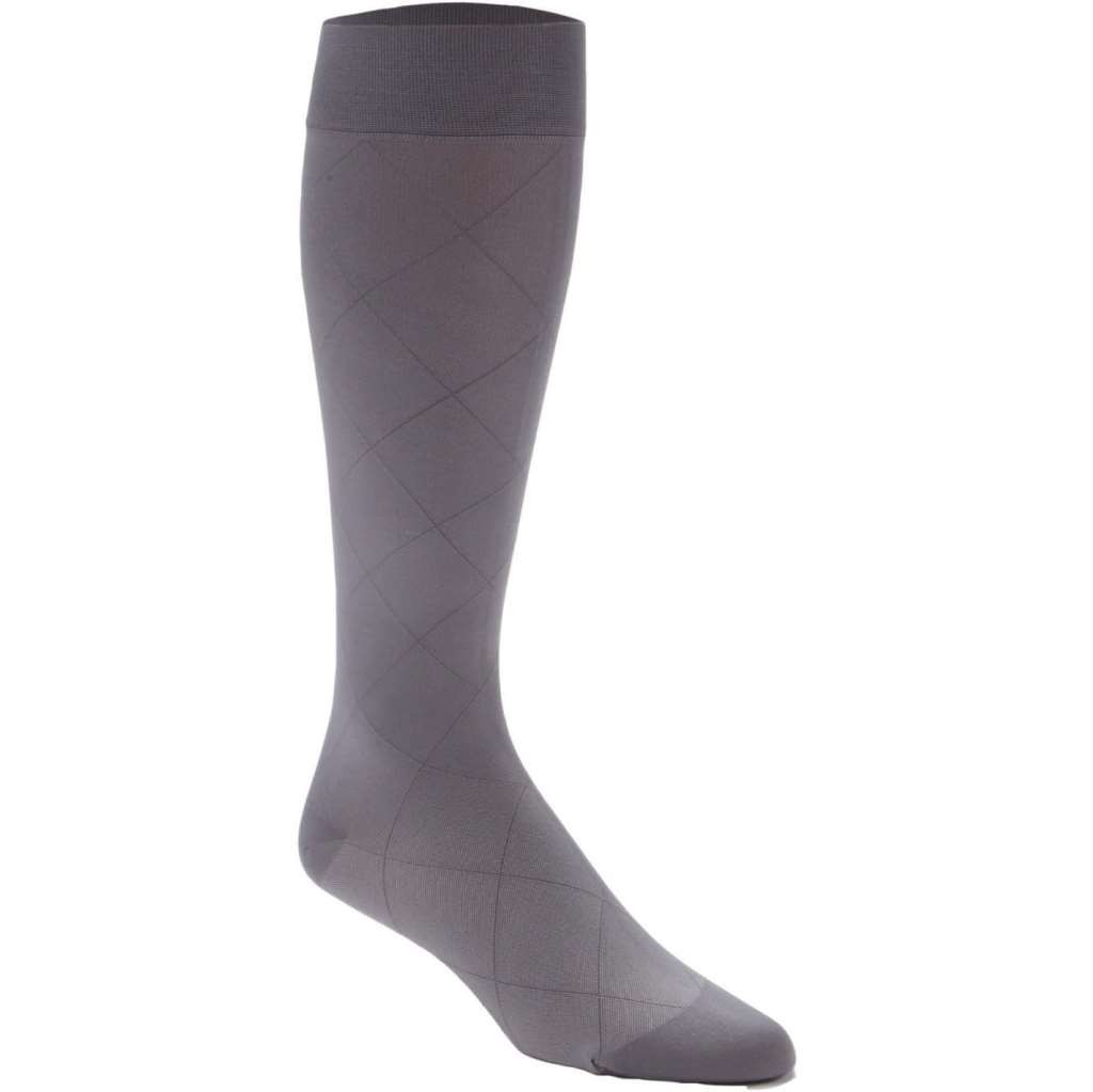 Dr Comfort Rejuva Opaque Diamond Pattern Knee High, CT, 15-20mmHg (Size: L) Ash