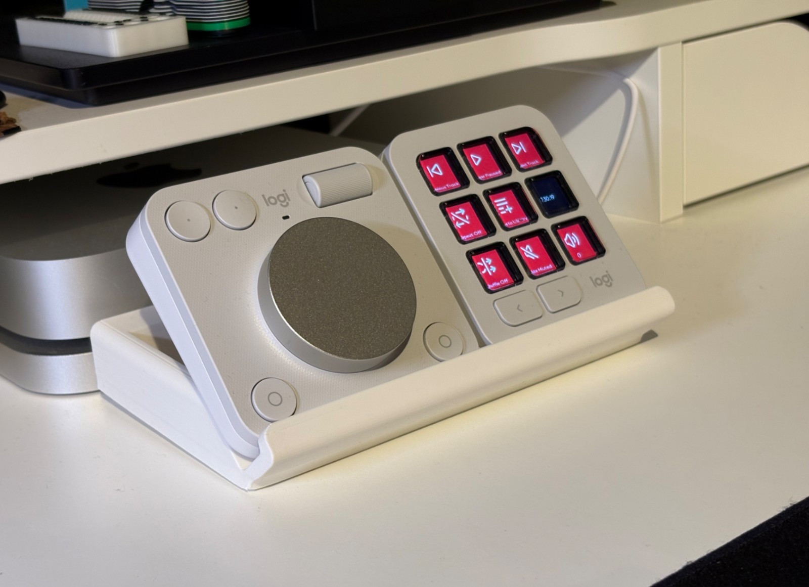 Desk Stand for Logitech Logi MX Creative Console | Custom Display Mount Holder