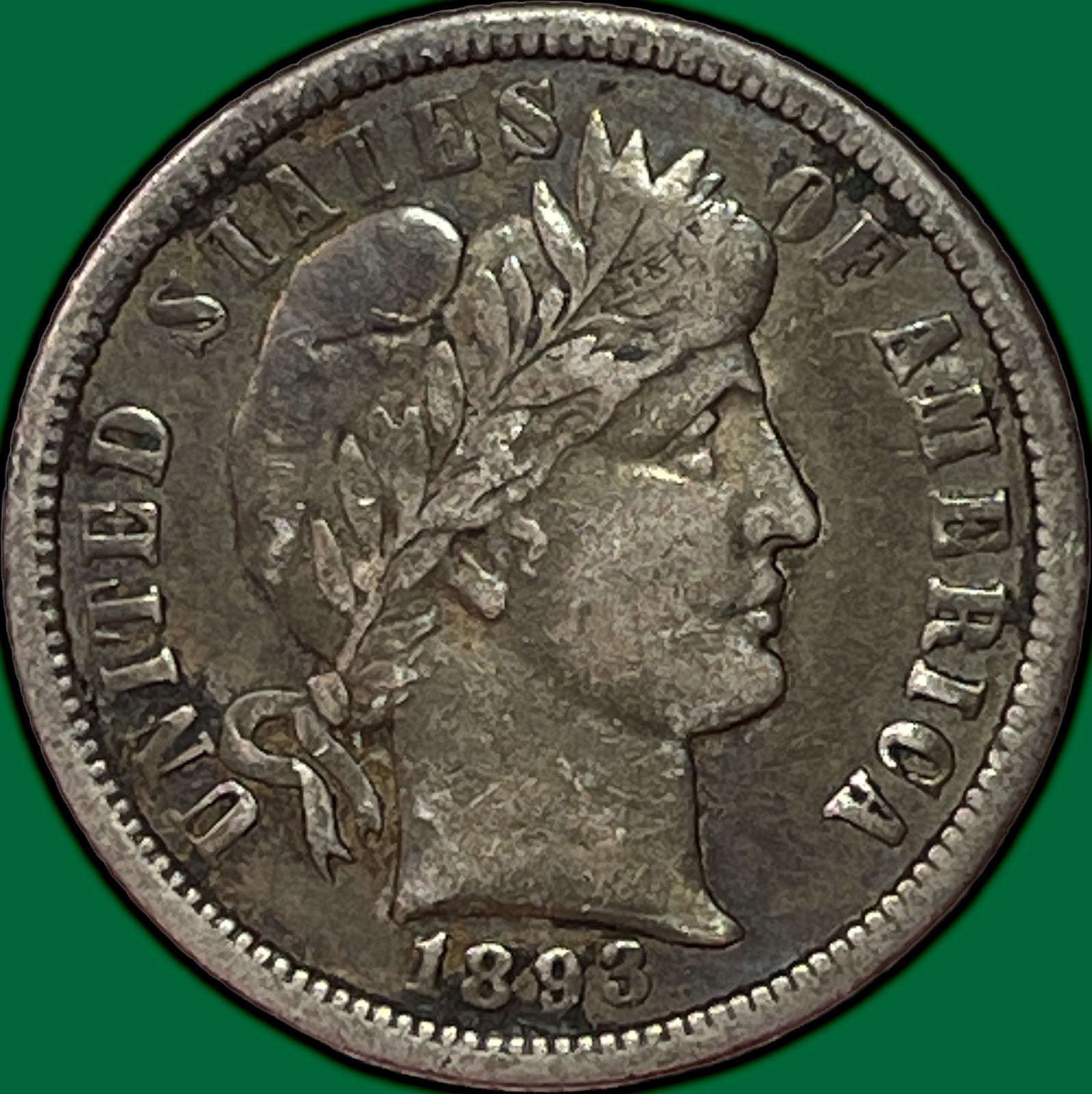 1893-O Barber Dime Extremely Fine XF Coin #43308