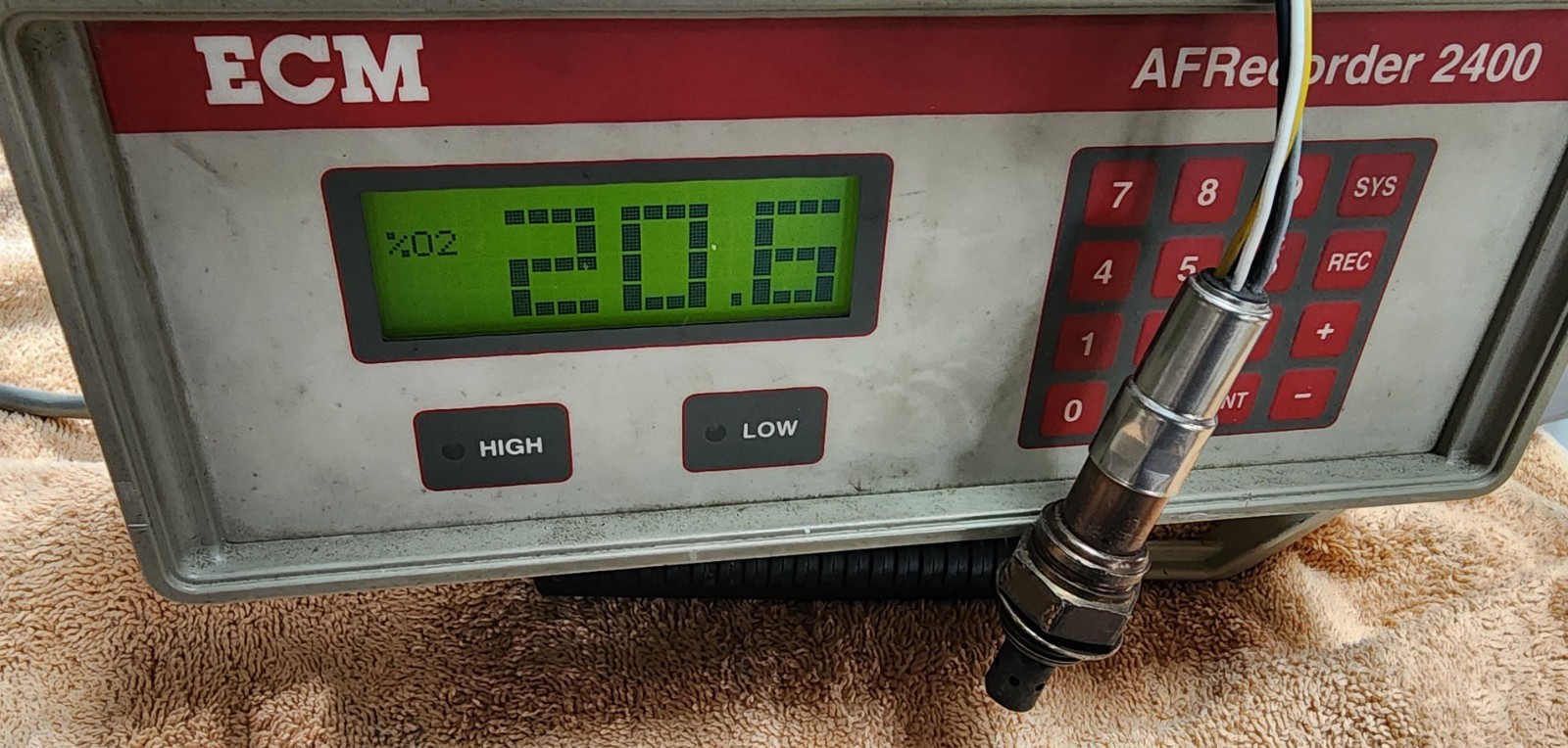 ECM AFRecorder 2400G AFR lambda wideband meter w RPM ignition spark timing MAP