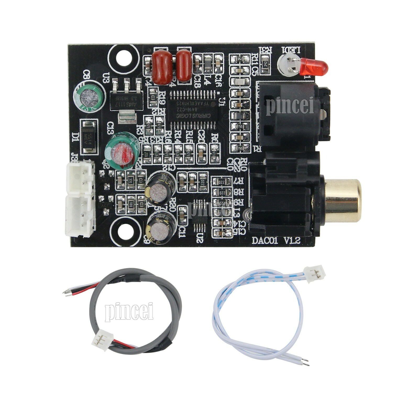 DAC Digital Decoder 24 Bit 192K Optical Fiber Coaxial Decoding CS8416+CS4344