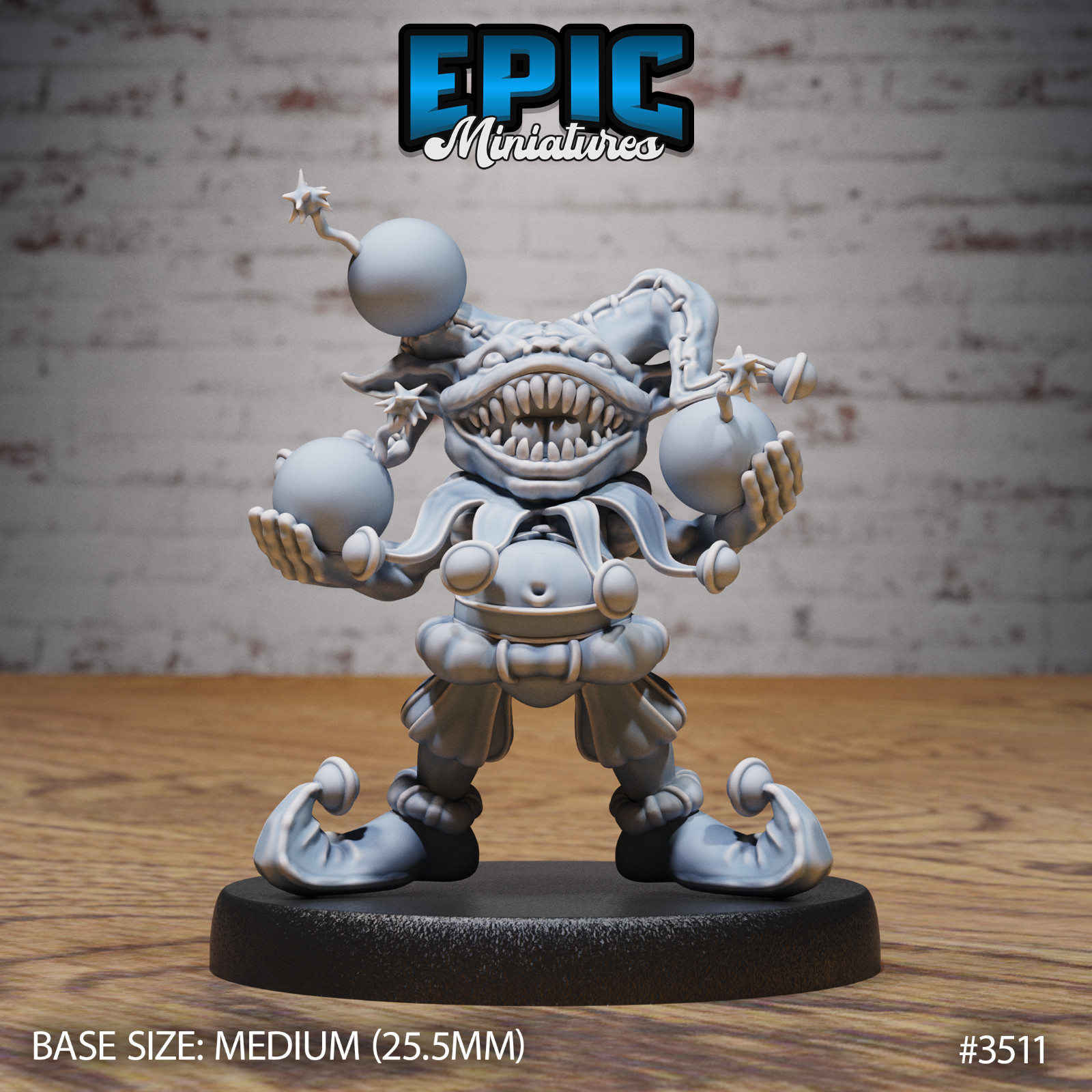 Circus Clown B | Epic Miniatures | RPG D&D Pathfinder Wargaming