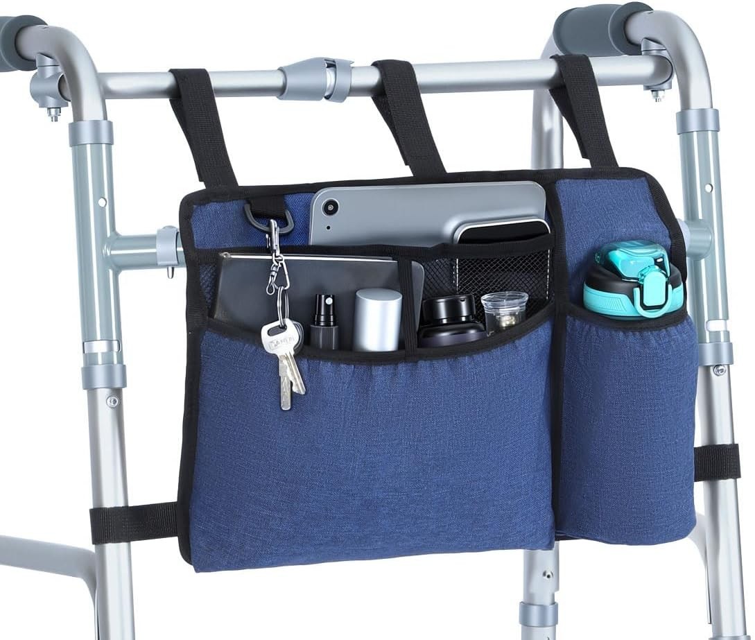 Universal Walker Bag w/ Cup Holder - Water Resistant Storage for Seniors