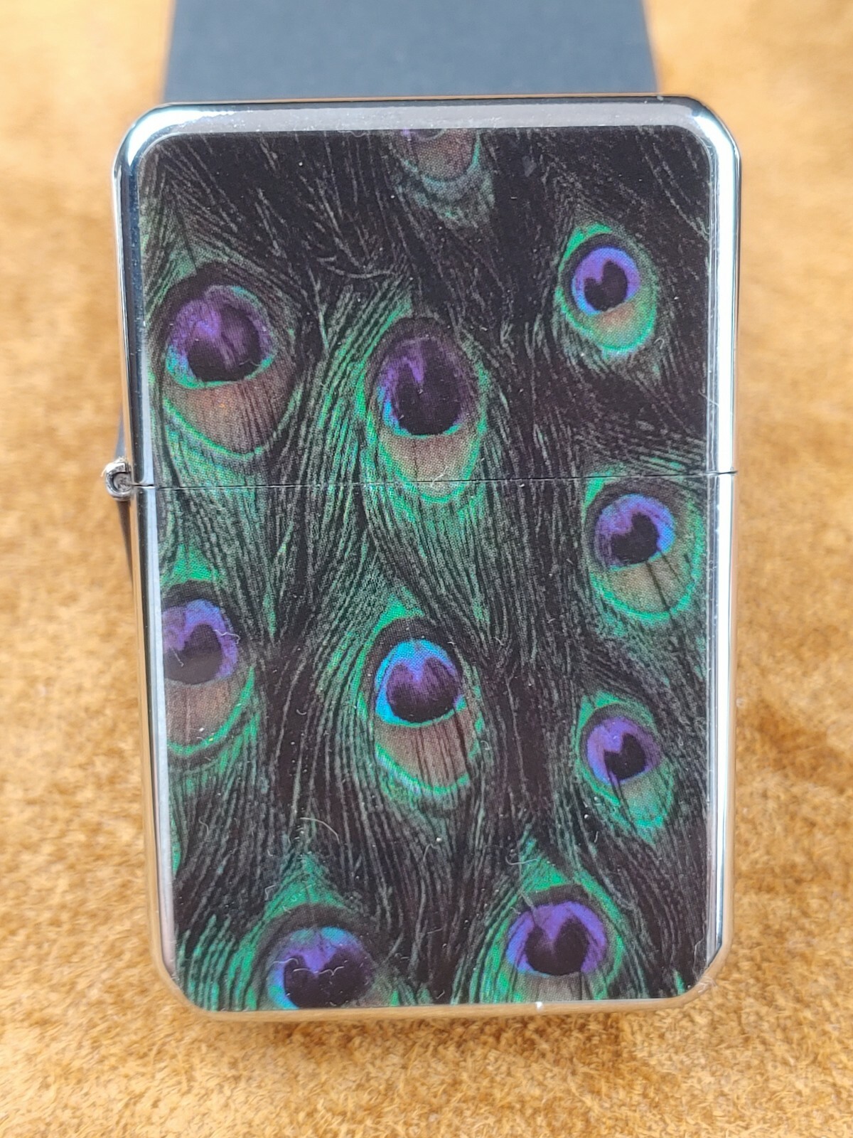 STAR-1 Steel Lighter - ANIMAL PRINTS - PEACOCK #L188 NEW in Gift Box!