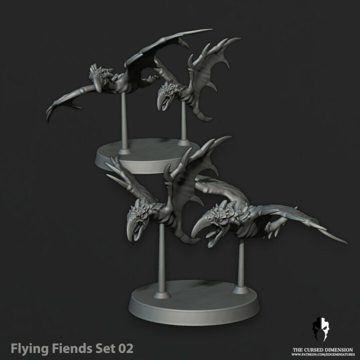 Beast Pack - Dark Wing Bird Flock x 3 - Eldar Ones - Beastmaster