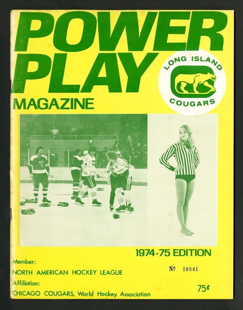 1975 LONG ISLAND COUGARS PROGRAM FIGHT FEMALE REFEREE CONTROVERSIAL BANNED COVER