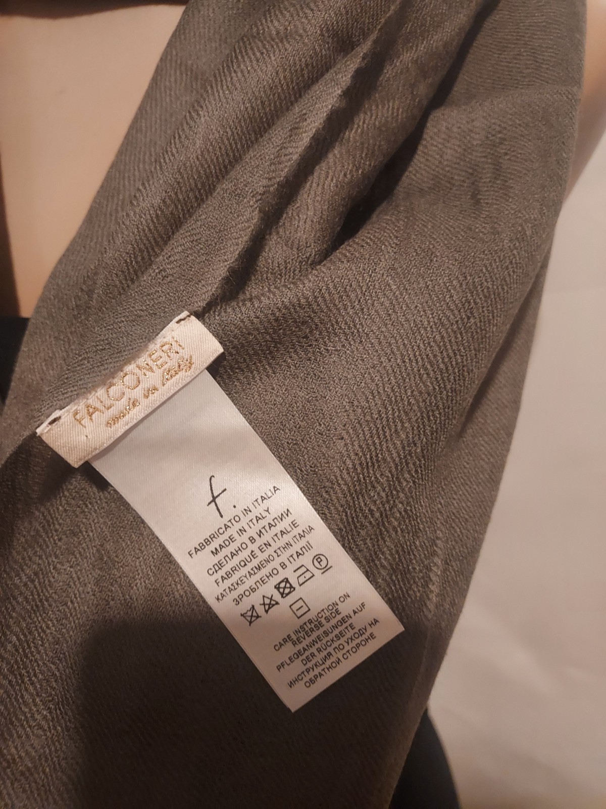 Falconeri cashmere scarf green and grey