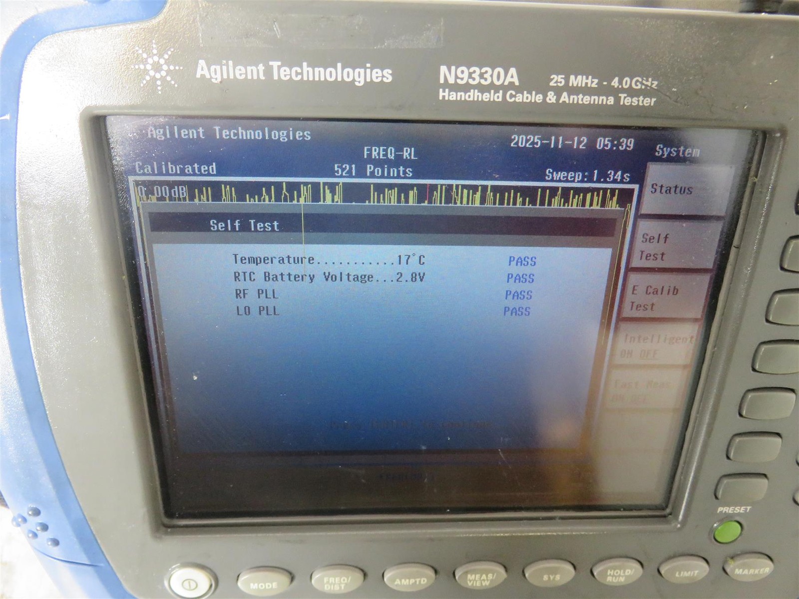 Agilent / Keysight N9330A Handheld Cable and Antenna Tester