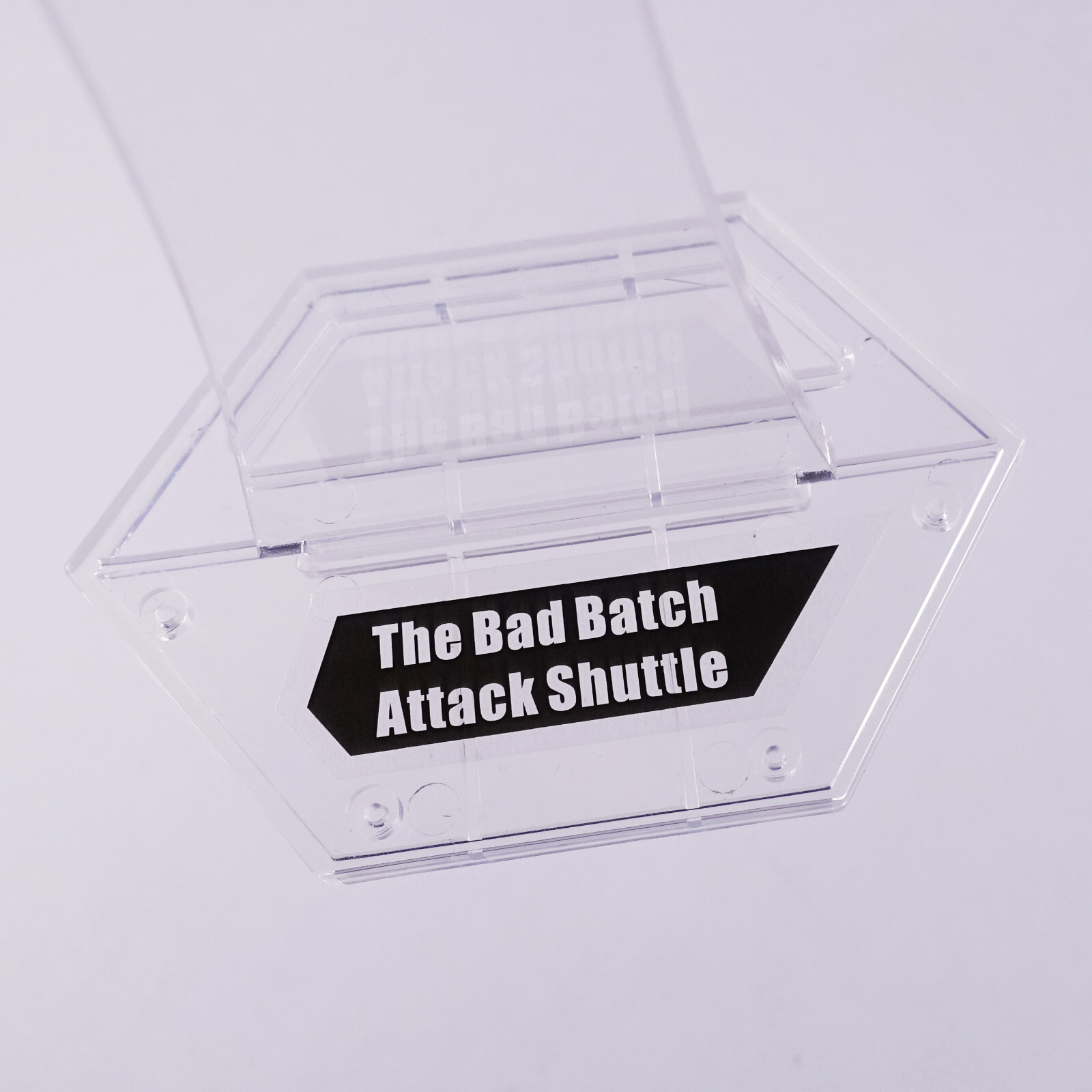 Display Stand for LEGO 75314 The Bad Batch Attack Shuttle, Acrylic 3D stand only