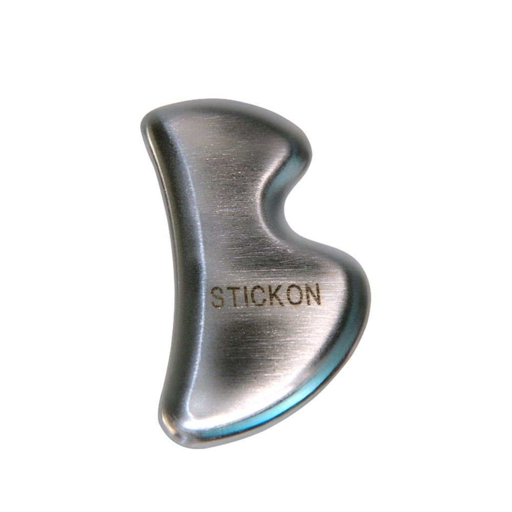 STICKON Stainless Steel Gua Sha Scraping Massage 1 Count (Pack of 1), B Shape