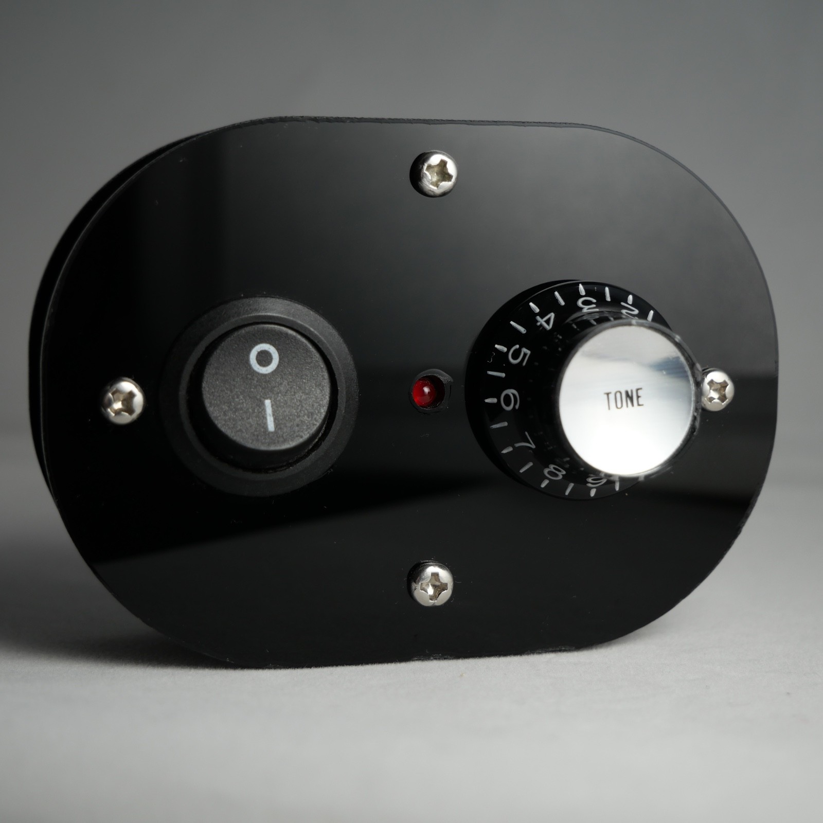 Black Acrylic Compact Midi Controller with 1 Latching Note Button  Potentiometer