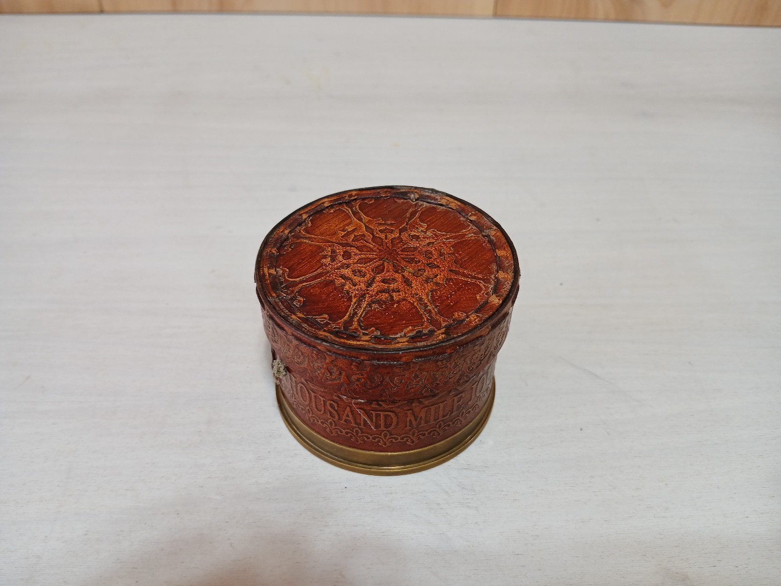 Brass Compass in Leather Case