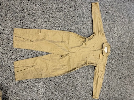 Vintage 90s L US Military Nomex Flight Suit - CWU-27/P - Tan - Summer Coveralls