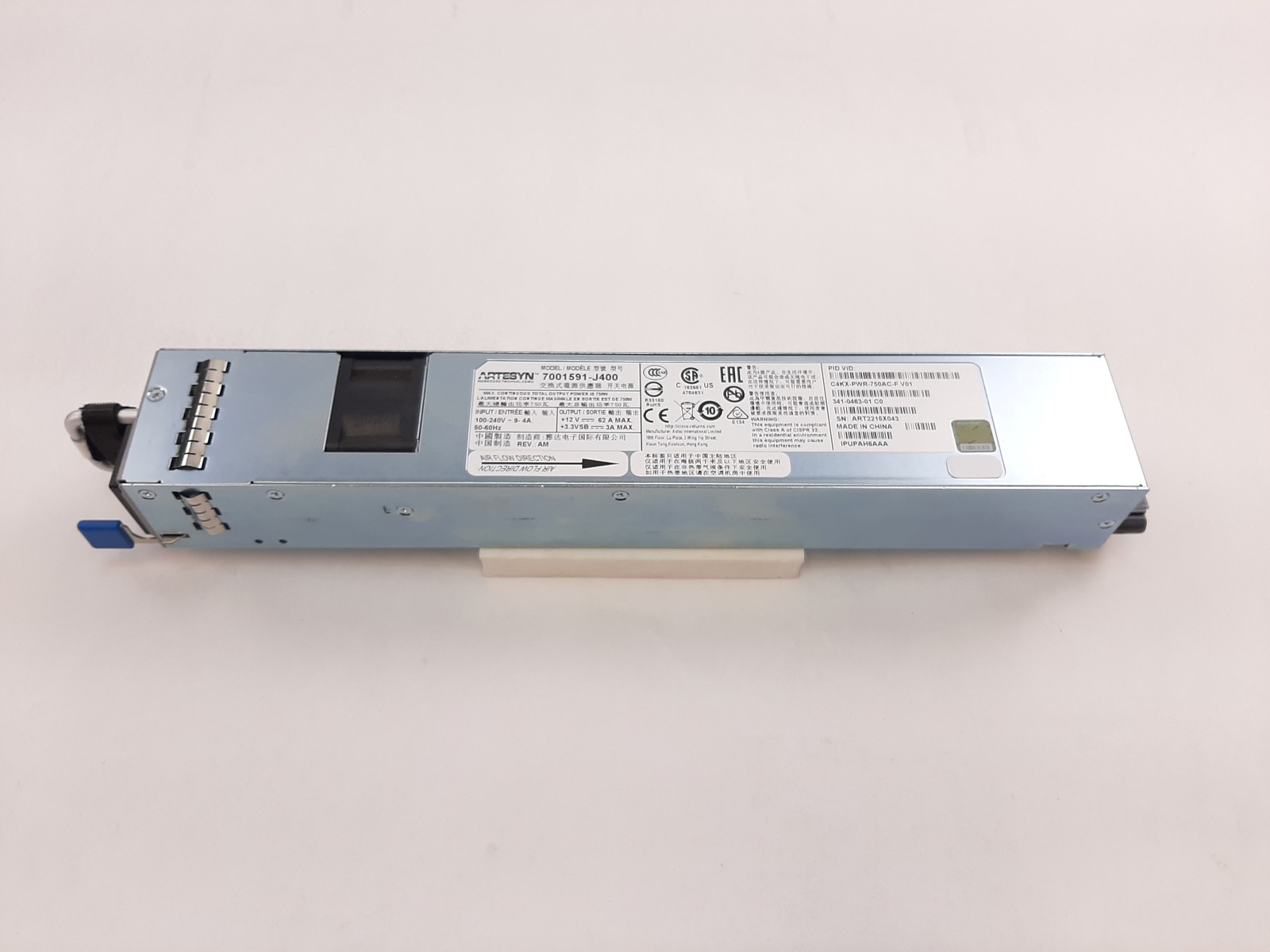 Cisco 4500-X Series 750 Watt Power Supply, C4KX-PWR-750AC-F, C4*230